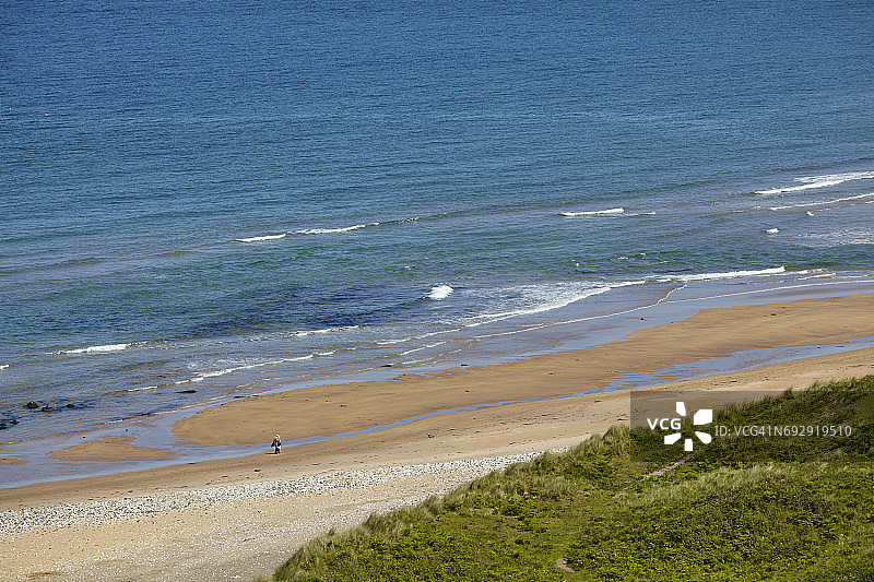 怀特帕克湾，靠近巨人堤道，安特里姆郡，北爱尔兰，英国图片素材