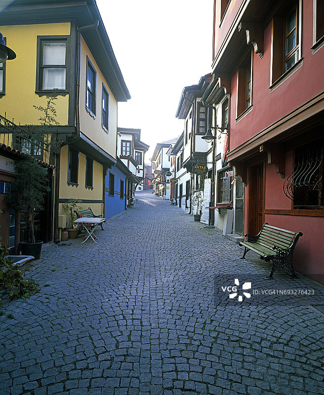 埃斯基谢希尔奥敦帕扎里区的老房子图片素材