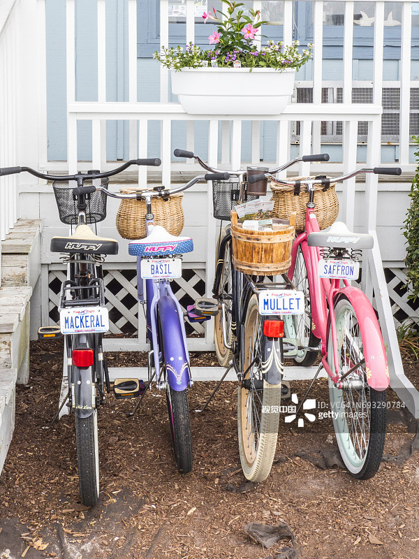 带有铭牌的自行车图片素材