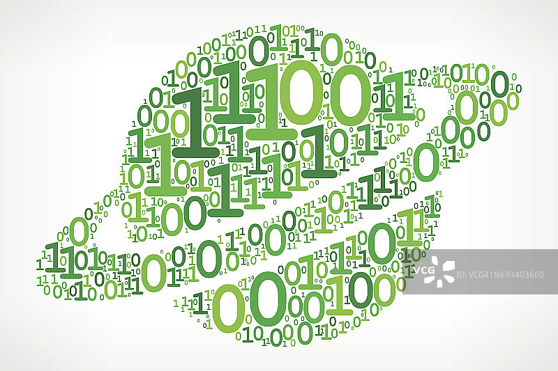 土星二进制代码矢量图图片素材