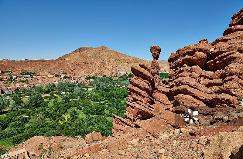 猴子手指，达德斯峡谷附近的壮观岩石图片素材