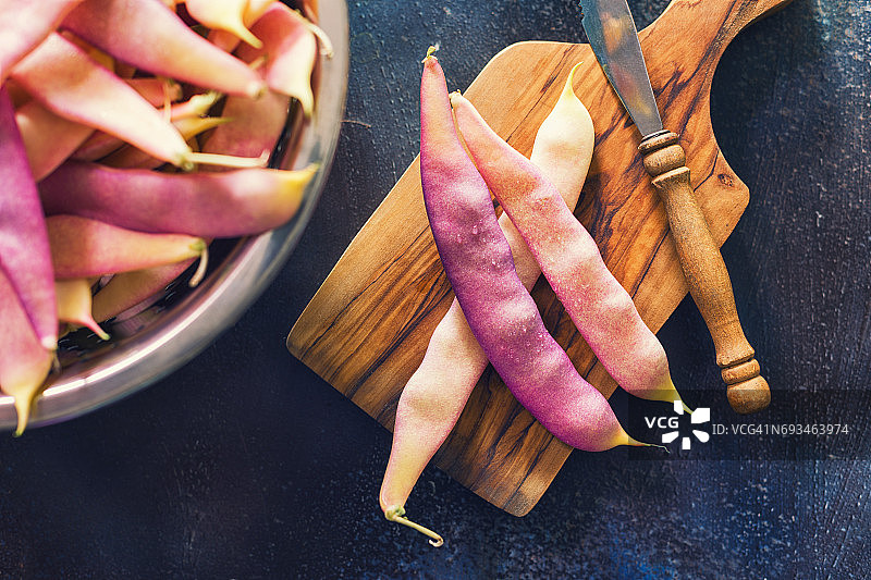 新鲜有机紫豆图片素材