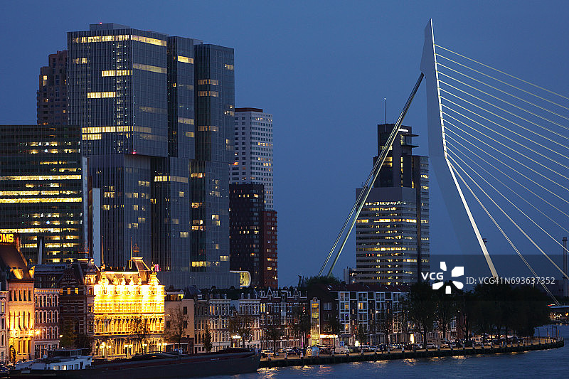 鹿特丹城市天际线图片素材