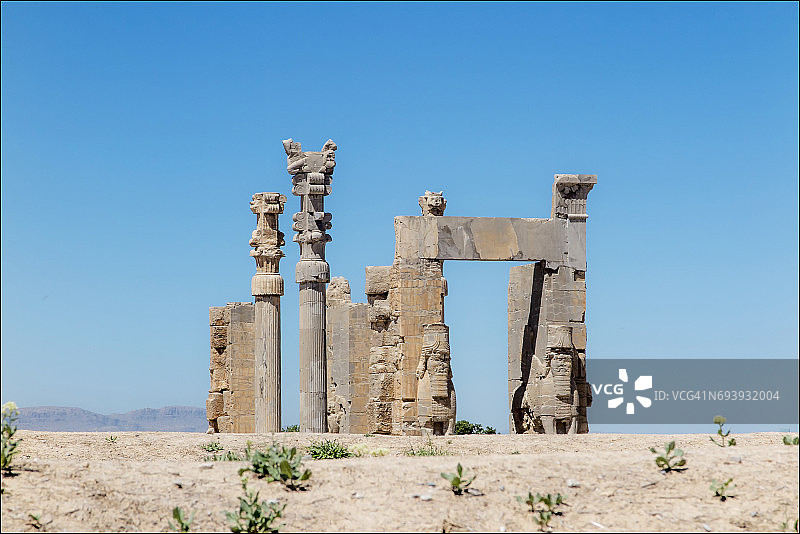 中东伊朗波斯波利斯万国门遗址图片素材
