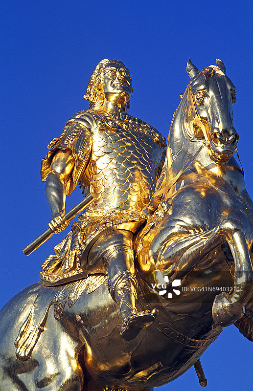 德累斯顿的奥古斯特雕像图片素材