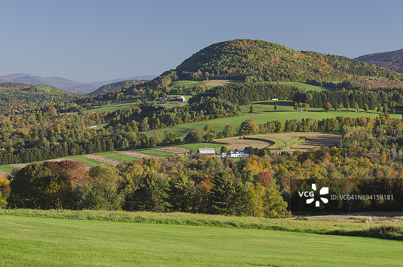 佛蒙特州皮查姆的农场图片素材