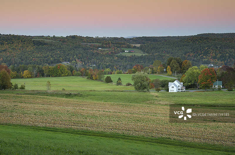 佛蒙特州皮查姆农场图片素材