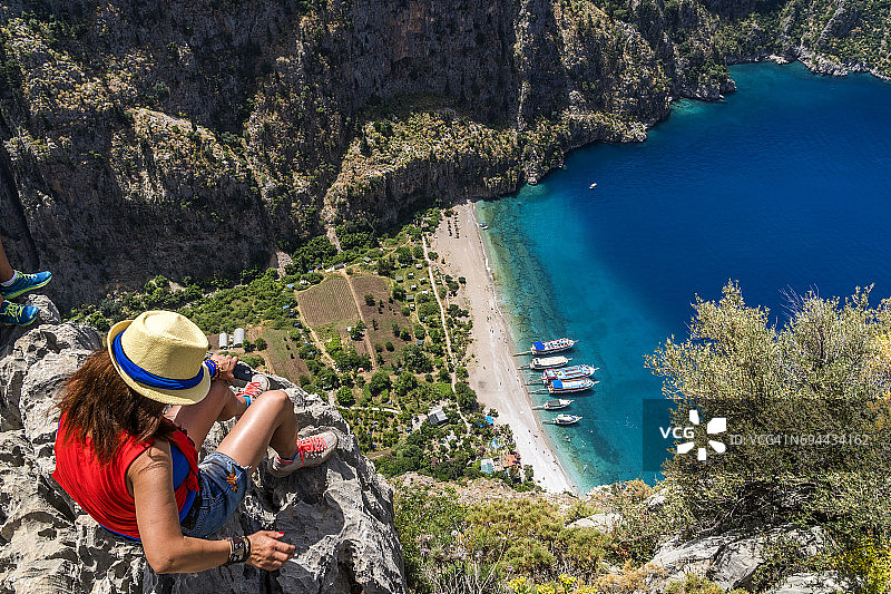 来自Oludeniz的蝴蝶谷。Fethiye /土耳其。图片素材
