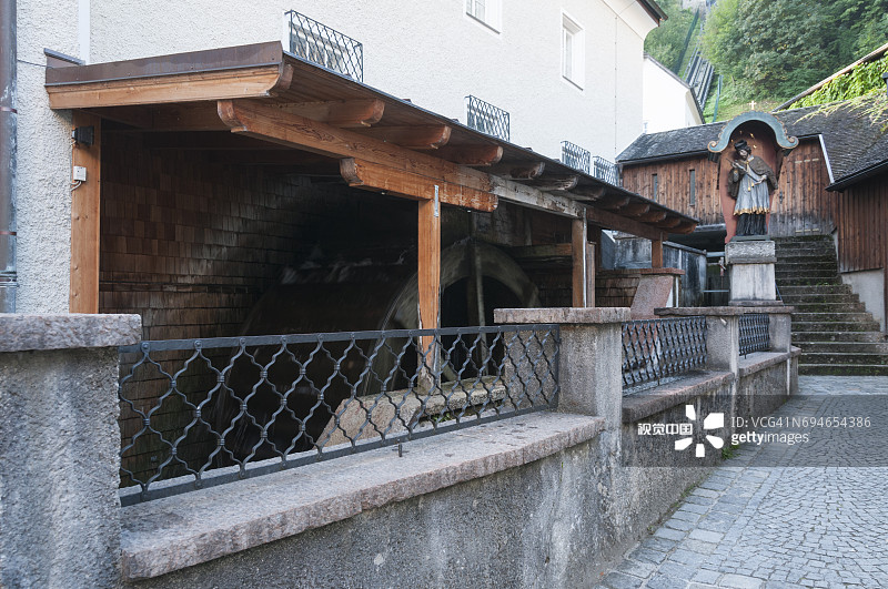 磨坊水车图片素材