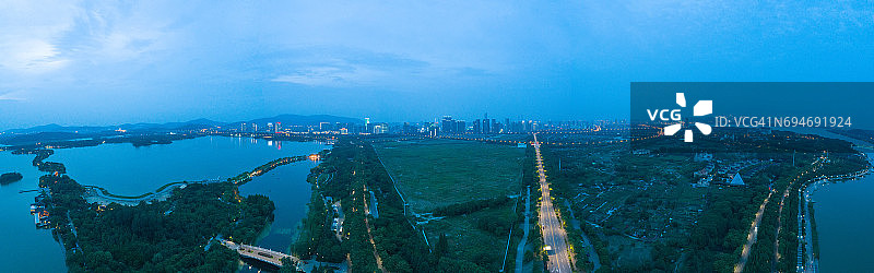 无锡蠡湖太湖夜景图片素材