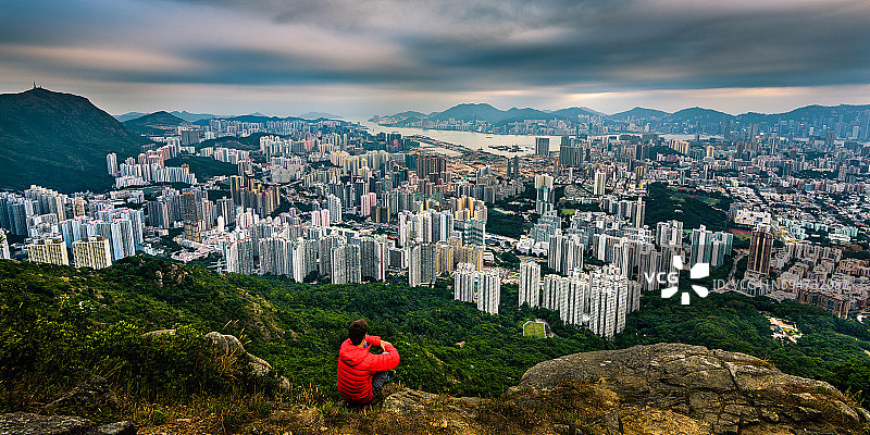 狮子山下的香港景色图片素材