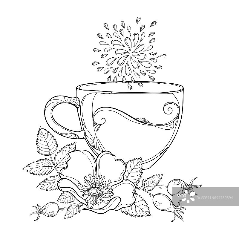 玫瑰果草本茶图片素材