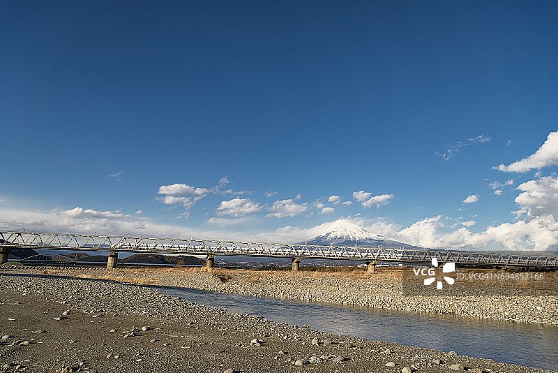 富士山与新干线图片素材