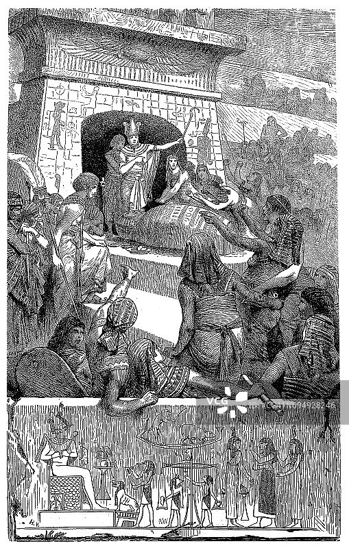 埃及国王的安葬仪式图片素材