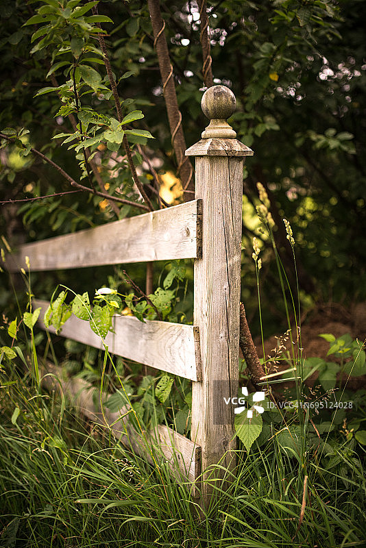 风化木质旧栅栏柱图片素材
