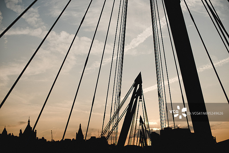 金色禧年桥和汉格福德桥图片素材