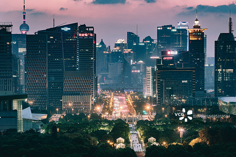 上海世纪大道图片素材