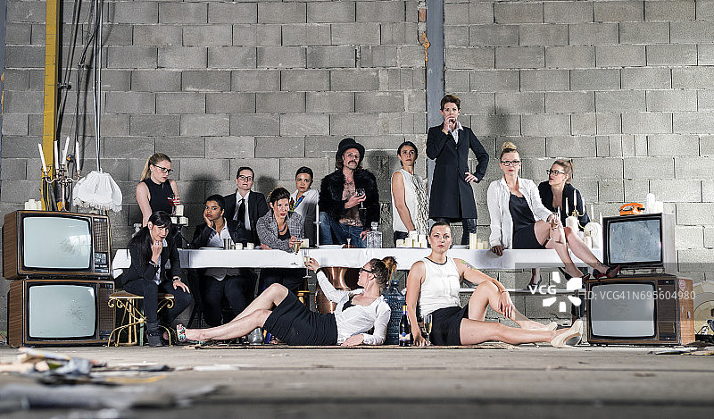 现代最后的晚餐图片素材