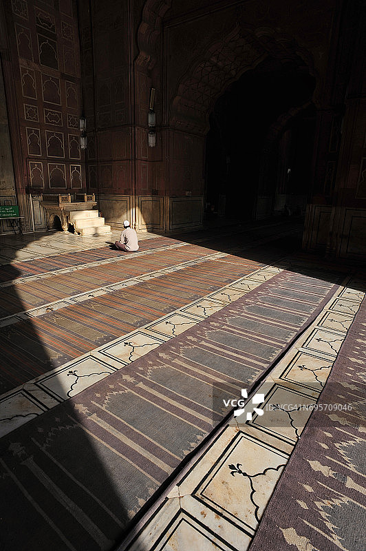 贾玛清真寺，德里，印度图片素材