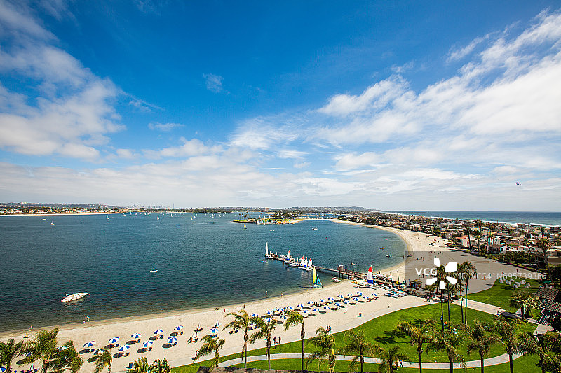 圣地亚哥使命湾和海滩图片素材