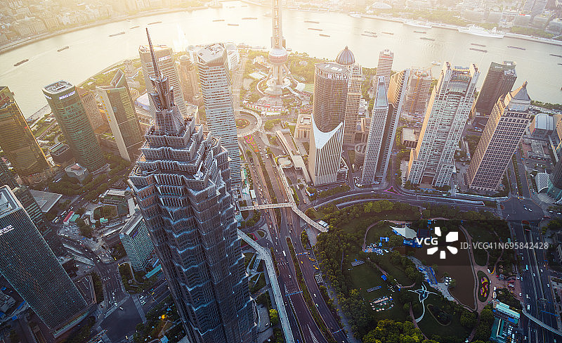 城市的日落图片素材