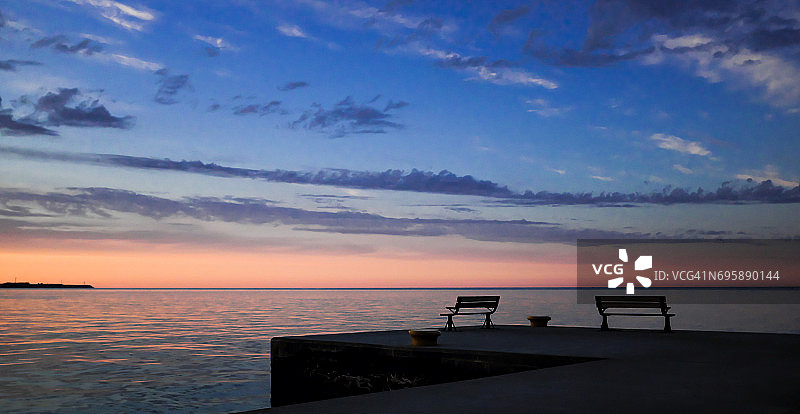 伯韦尔港的黎明图片素材