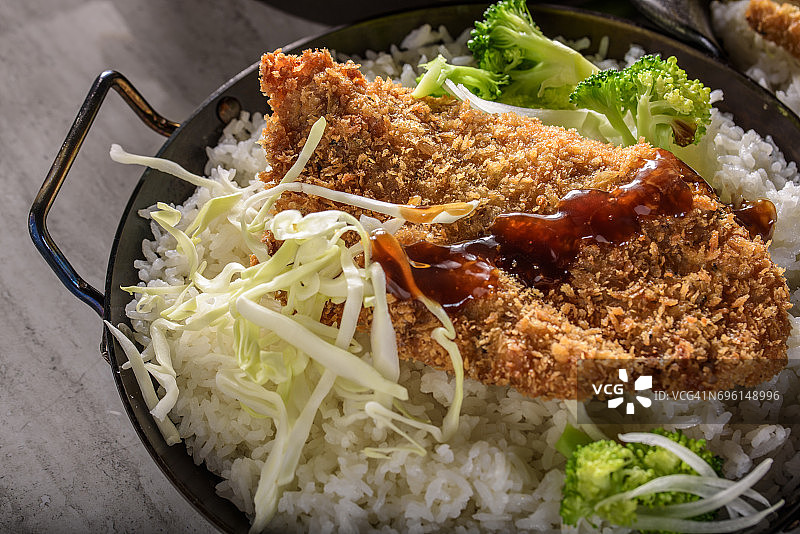日式炸猪排饭图片素材