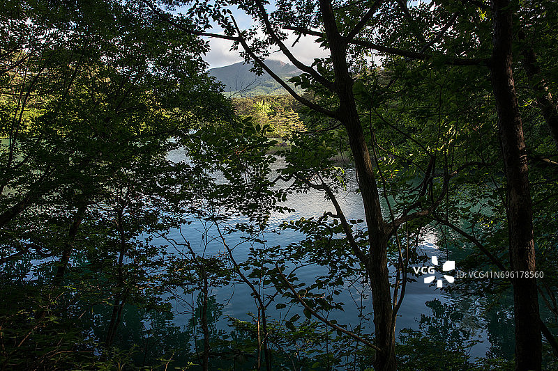 日本福岛五色沼图片素材