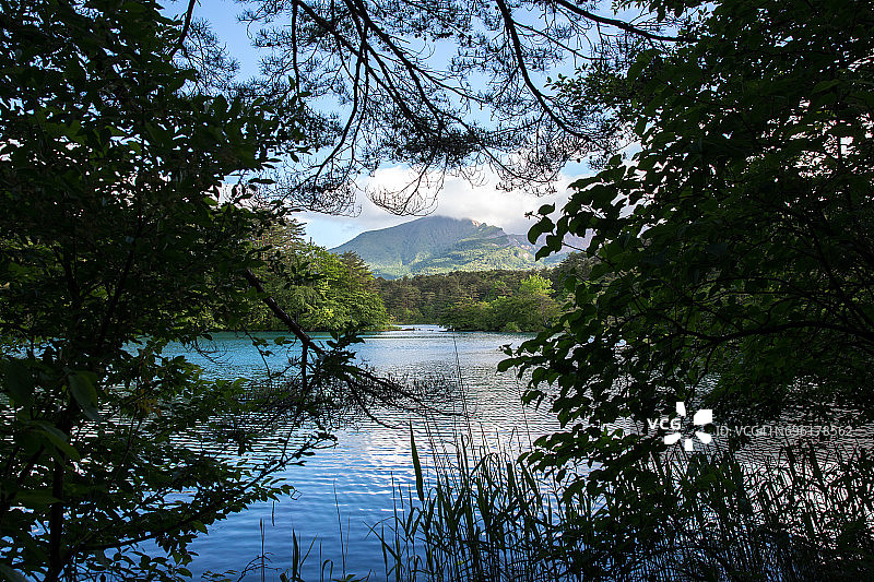日本福岛五色沼图片素材