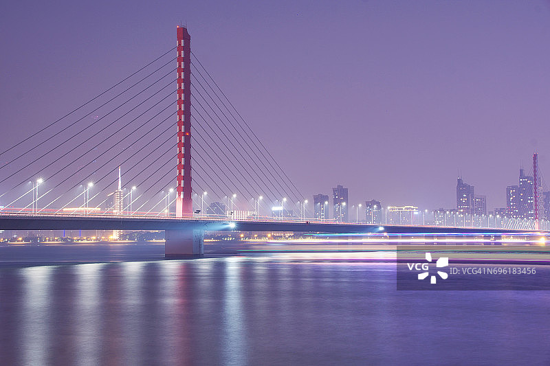 杭州西兴大桥夜景图片素材