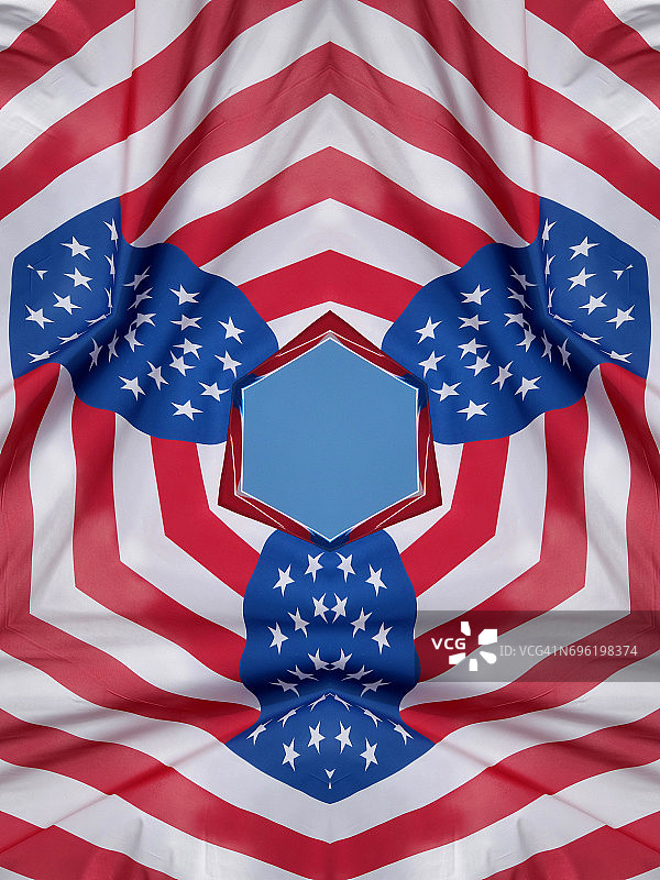 抽象万花筒美国国旗图像图片素材