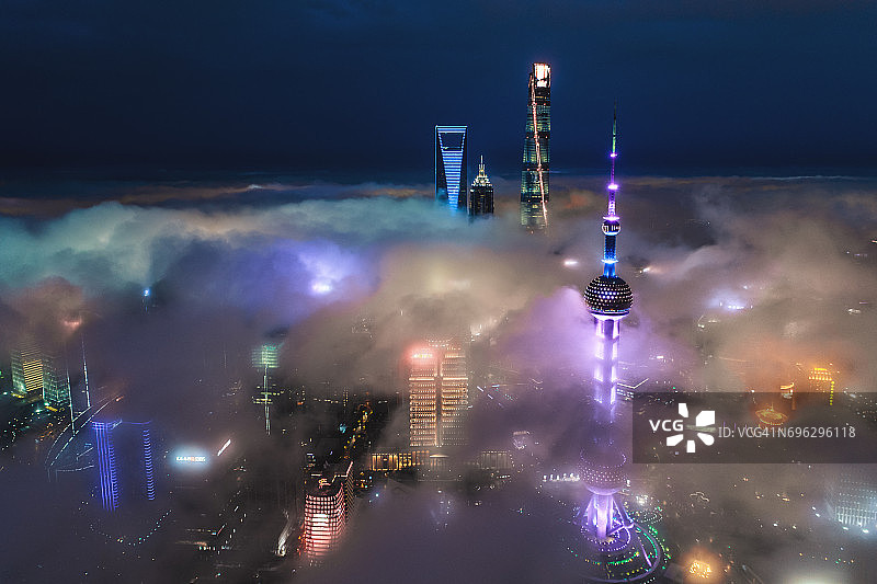 上海的平流雾图片素材