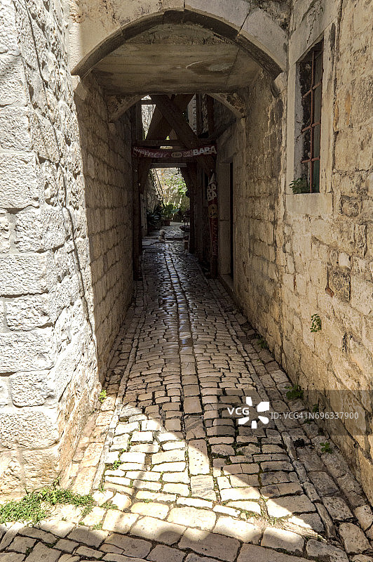 克罗地亚特罗吉尔古镇街道图片素材