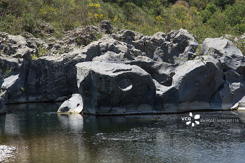 西西里岛阿尔坎塔拉峡谷图片素材