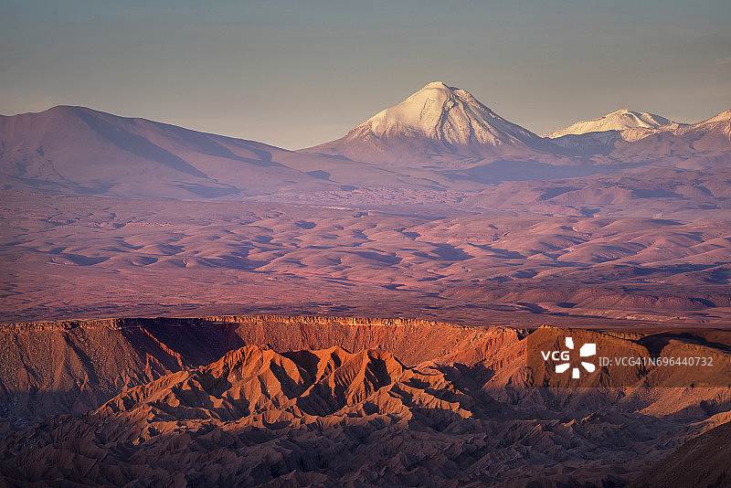 阿塔卡马沙漠死亡谷日落图片素材