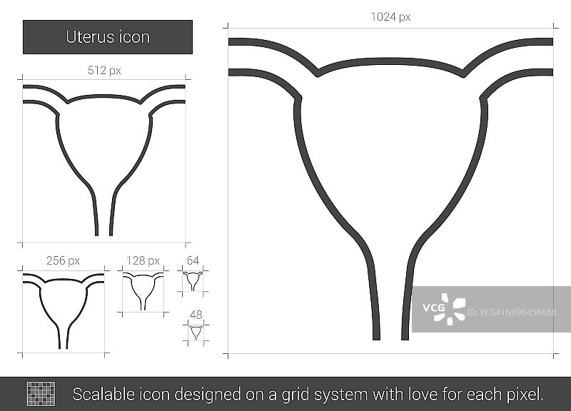 子宫线条图标图片素材