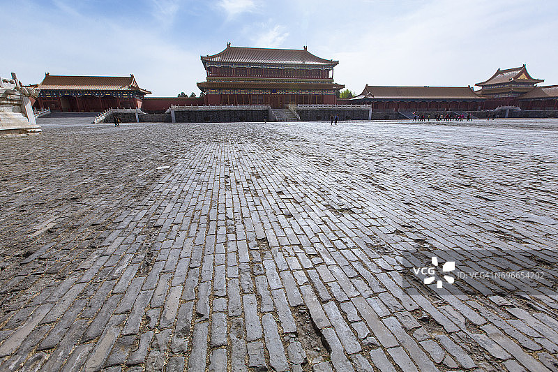 北京故宫体仁阁：晴朗的一天图片素材