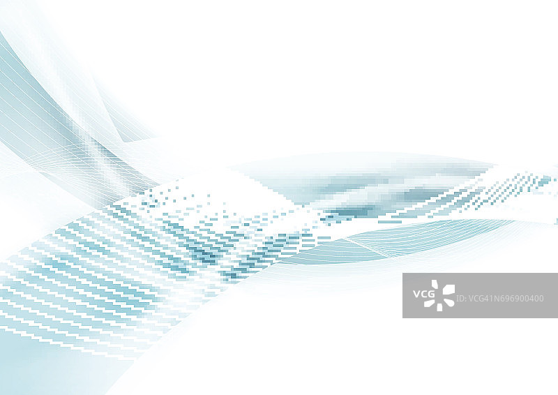 抽象蓝色矢量波浪背景图片素材