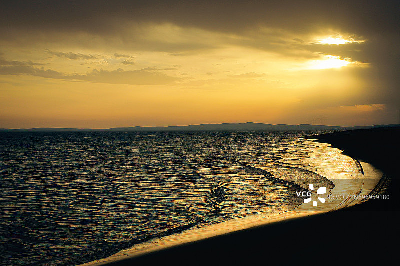 内海日落图片素材