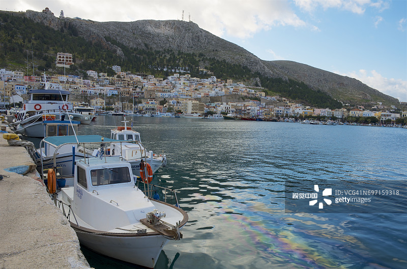 卡林诺斯港的船只图片素材