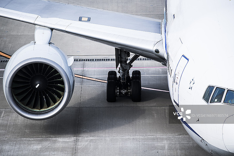 飞机细节和涡轮机特写图片素材