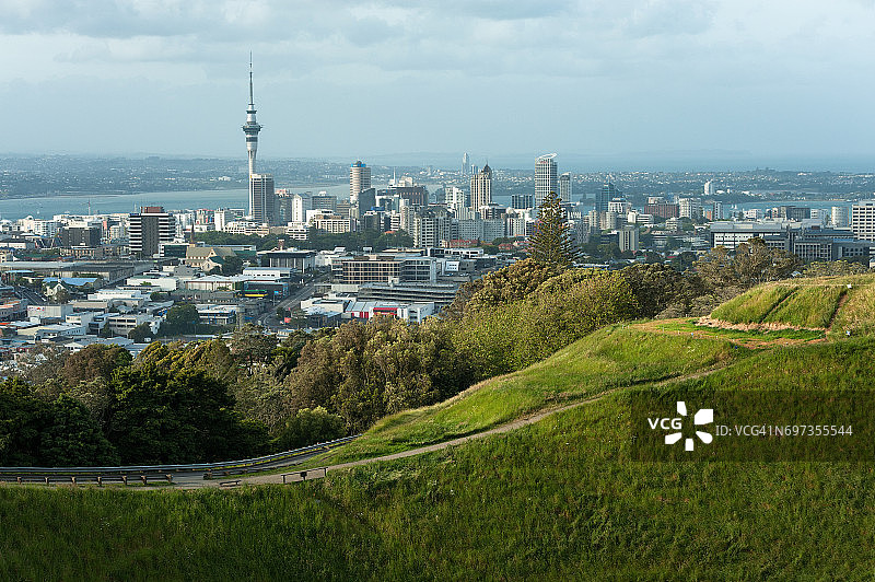 伊甸山和新西兰奥克兰市图片素材
