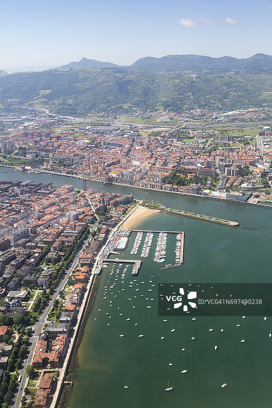 格乔和葡萄牙莱特的航拍景观图片素材