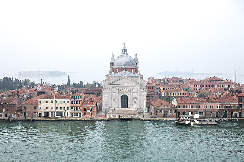 威尼斯救世主教堂高角度景观，意大利图片素材