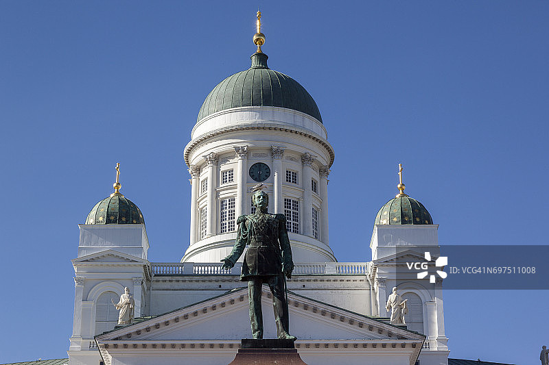 芬兰赫尔辛基参议院广场大教堂图片素材