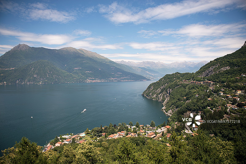 意大利科莫湖山区全景图片素材