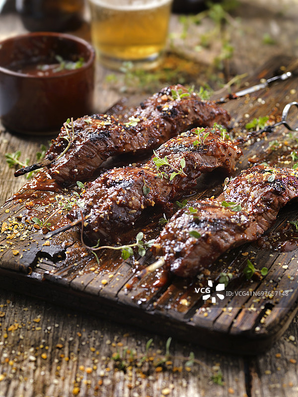 烧烤牛排串图片素材