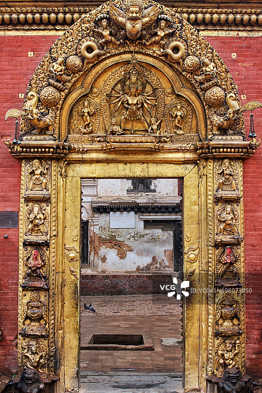 巴克塔普尔杜巴广场金门图片素材