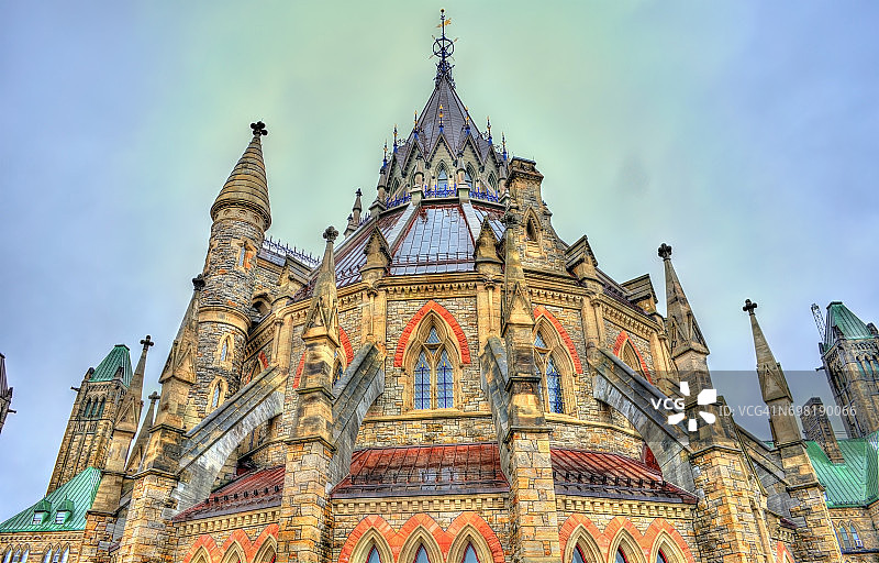 渥太华的加拿大议会大厦图片素材