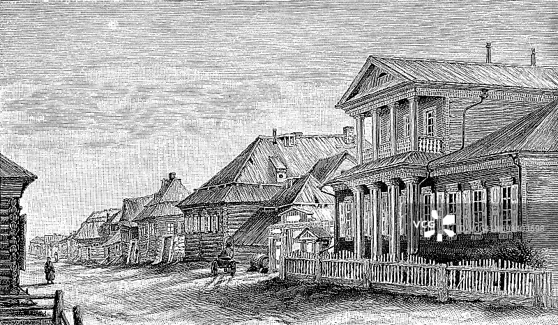 塞米巴拉金斯克街道图片素材